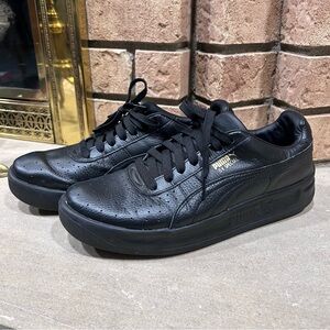 Puma Black Leather Men's Shoes size 12